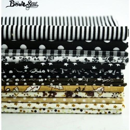 Booksew 100% Cotton Fabric Sewing Quilting Meter 14 Different Designs Tecido Cloth Fat Quarter Other Art Work Bundle 20CMx24CM