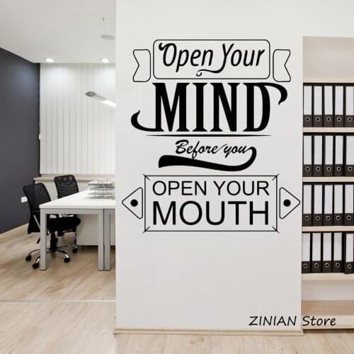 Inspiration Wall Stickers Quote Home Decor Living Room Removable Vinyl Wall Decals for Office Self Adhesive Art Decal Mural Z061