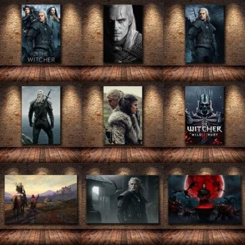 Witcher Warrior Posters Hot Selling Video Game Posters and Prints on Canvas Painting Wall Art Living Room Cuadros Decorate Home