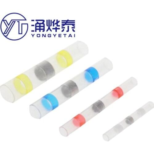 YYT 10PCS Heat shrinkable tube insulation sleeve electrician waterproof solder ring terminal package belt inner rubber wire soft