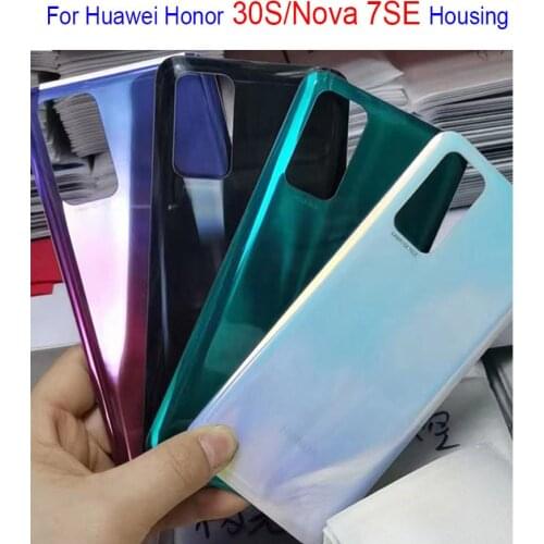 Back Glass Cover For Huawei Honor 30 Battery Cover Rear Nova 7 Nova 7 SE Housing Back Case For Huawei honor 30s battery cover