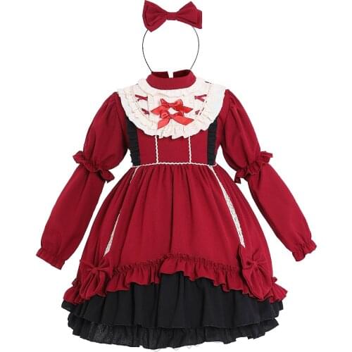 Girl Lolita Dress Women Daily Palace Bowknot Cute Retro Vestidos Noble Sweet Dresses Renaissance Gothic Party Robe