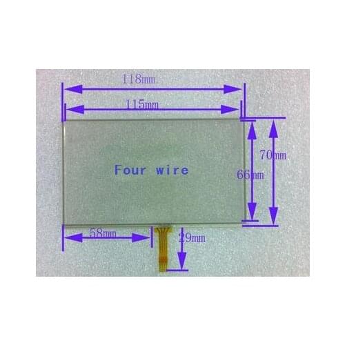 10pcs/lot New 118*70 mm 5 inch resistance touch screen