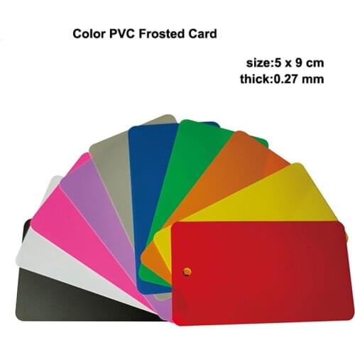 100pcs Various colors frosted PVC card water/oil/tear/proof hangtag spot clothing hangtag customized design plastic price tag