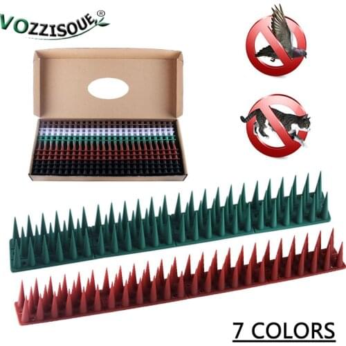7 Colors Plastic Anti-bird Stab Pigeons and Scare Birds Pest Control Anti-cat Anti-theft Fence Wall Nail Bird Repellent Spikes