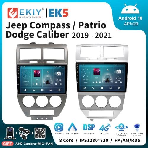 EKIY 6G+128G QLED Android 10.0 Car Radio For Dodge Caliber 2009-2012 Multimedia Player GPS Navi Video Stereo Autoradio No 2 Din