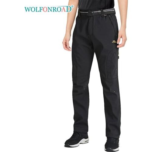 WOLFONROAD Outdoor Hiking Waterproof Pants Womens Ski Snowboard Windproof Pants Camping Climbing Cargo Pants Trousers Female