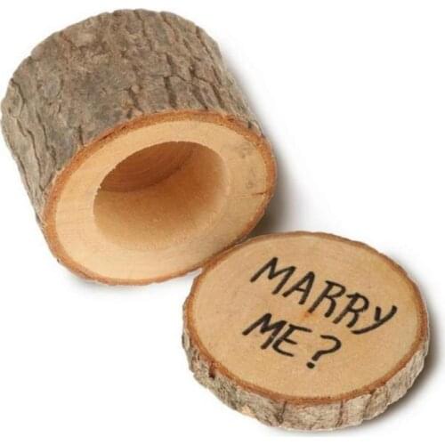 Wood DIY Box Wedding Ring Bearer Boxex Cute Small Gift Box Novel Holiaday Party Gift SN3714