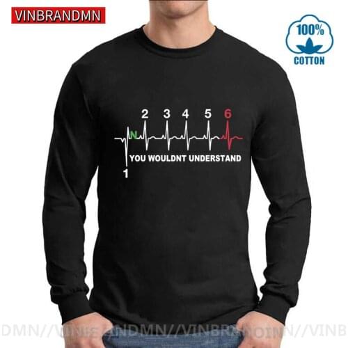 Only a biker Understands Clothing Fashion Long Sleeve Tshirts Hip Hop 1N23456 Funny Printed Motorcycle Cotton Funny T Shirts Men