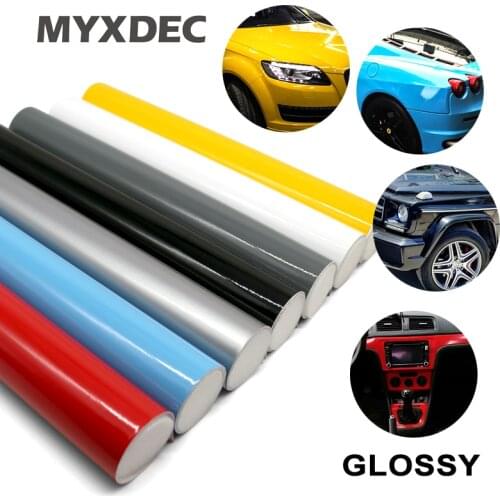 30x100cm Bright Glossy Vinyl Film High Glossy Decoration Color Change Car Wrapping Foil Sticker DIY Automobiles Motorcycle Decal