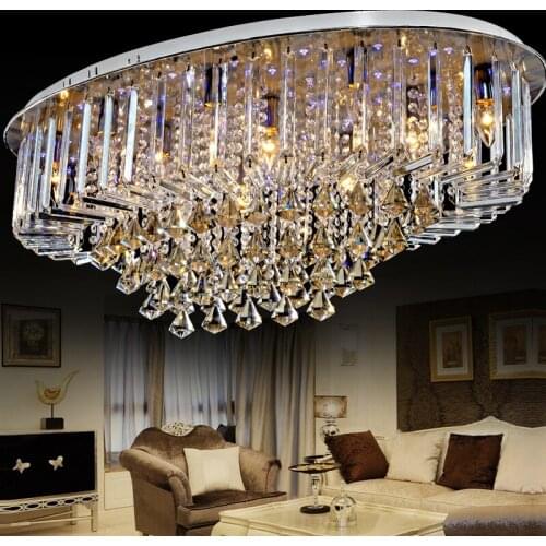 Top sales special price guaranteed 100% large modern brief crystal chandelier ceiling , crystal lighting for living room hall
