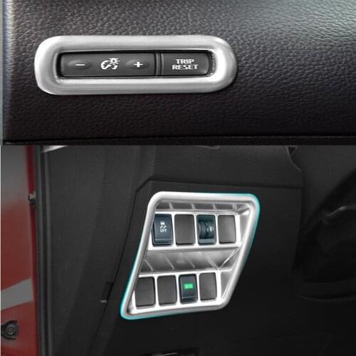 For nissan Rogue X-Trail 2014 2015 2016 ABS Chrome Front Headlight Switch Button Cover Trim Decoration Molding Sticker Bezel