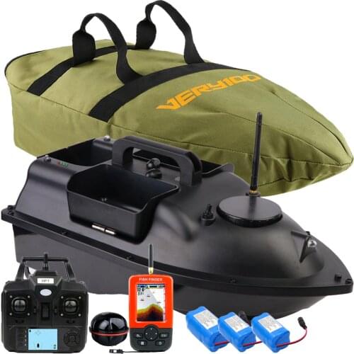 500M Wireless GPS Fishing Bait Boat With 3 Hoppers Toy Remote Control Speedboat,GPS LCD Fishfinder,Handbag,Spare Batteries
