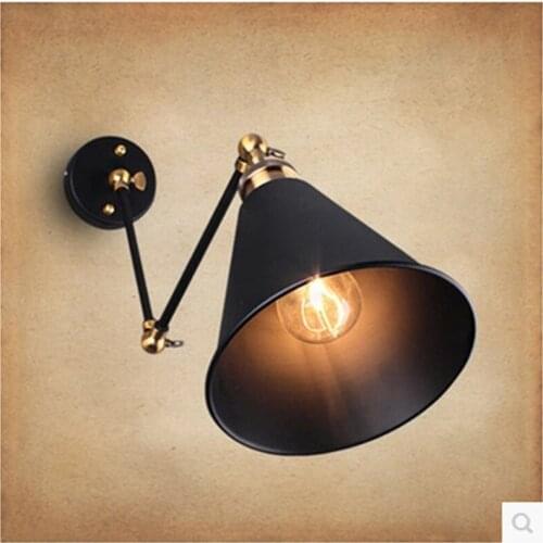 Retro personality type scalable bedroom restaurant aisle bar long arm of the head of a bed, wrought iron wall