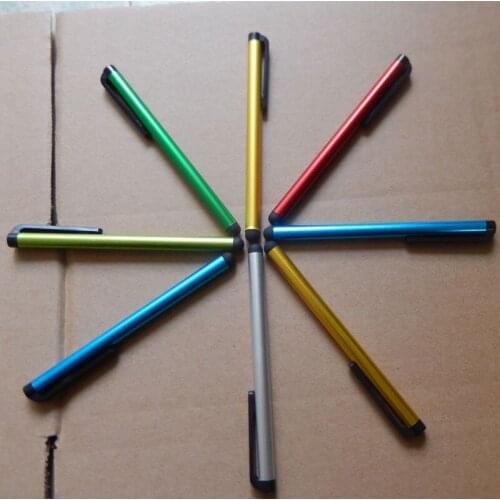 100pcs/lot Mini Pens Capacitive screen stylus touch pen with dust plug for iphone 6 5 4 iPad mini iPad iPod touch samsung