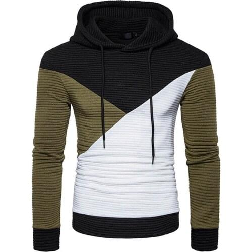 Winner Autumn Long Sleeve Patchwork Hooded Sweatshirt Top Tee Outwear Blouse 2021 Print Shirts For Men Plus Size Streetwear