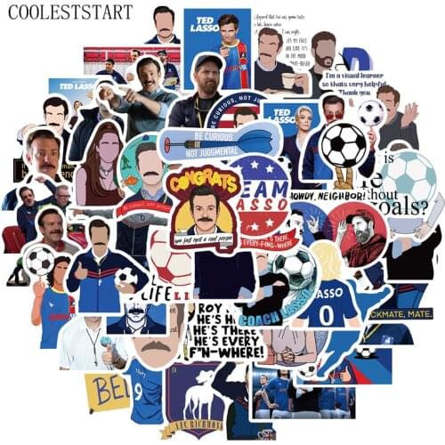 10/50Pcs/pack Ted Lasso Sticker Football TV Show Stickers For Motorcycle Skate Bike Mobile Guitar Toy Refrigerator Laptop Gift