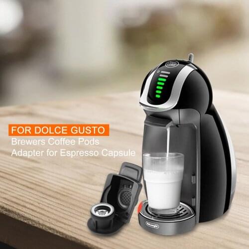 Black Capsule Coffee Machine Adapter Stainless Steel Compatible Reusable Coffeeware Pod With Dolce Gusto For Coffee Present