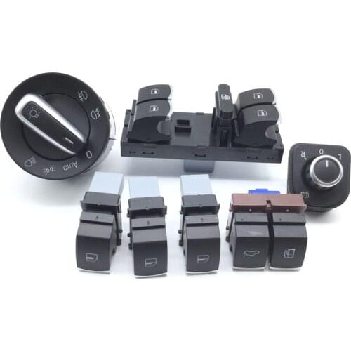 Window Headlight Mirror Tailgate & Fuel Flap Button Switch For VW Passat B6 CC Jetta Mk6 Tiguan 5ND959857 5ND959565B 5ND941431B