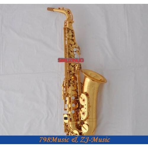 Professional Electrophoresis Gold Alto Saxophone Sax Pearl Shell Key With Case