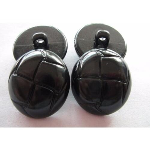Free shipping 25mm fiashion leather buttons for coat ABS plastic print black color garment accessory button 100pcs