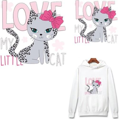 Pulaqi Cat Dog Thermal Stickers On Clothes Iron On Transfer Unicorn Patches For Clothing Cartoon Animals Patch Clothing Applique