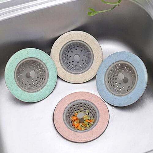 Silicone Sewer Hair Filter Kitchen Sink Drain Plugs Strainers Kitchen Accessory Collect Bath Drain Stopper Sink Floor Drain Plug