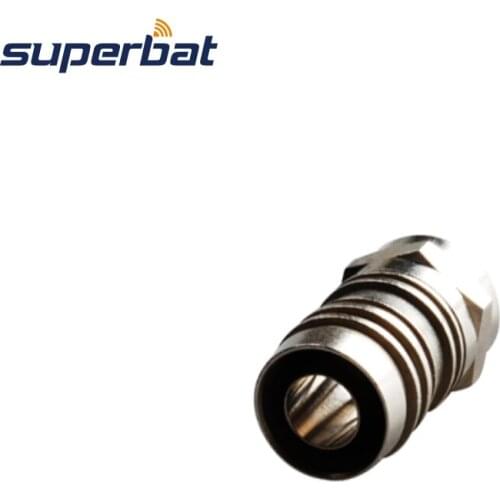 Superbat 10pcs 75 Ohm F Connector F Crimp Plug RF Coaxial Connector for RG6