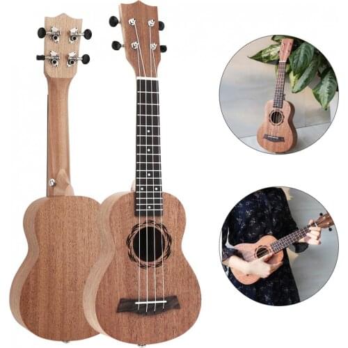 Ukulele 21/23/26 inch Soprano Ukulele Wood 15 Fret Four Strings Hawaii Guitar String Musical Instrument for Beginner