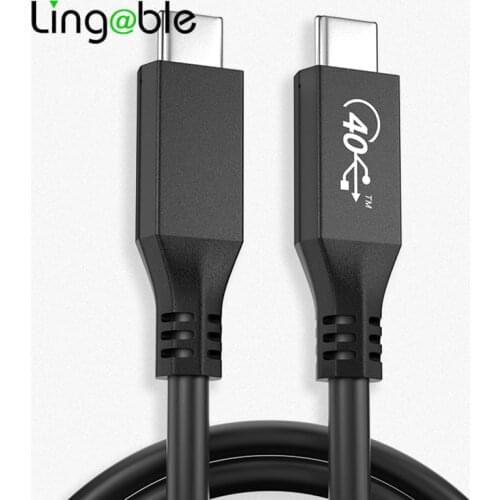 Lingable USB4 Gen3x2 USB C Cable 40Gbps PD 100W 5K/60Hz Compatible Thunderbolt 3/4/DP/PCle USB-C to USB C USB4.0 Fast Cable