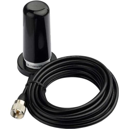 Vhf Uhf 136-174Mhz 400-470Mhz Cb Radio Nmo Mount Pl-259 Male Connector Magnetic Base Antenna For Vehicle Car Truck Marine Boat