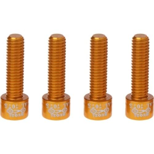4pcs/bag Bicycle Handlebar Stem Screw M5x17mm Aluminum Alloy Bolt Fixed Gear MTB