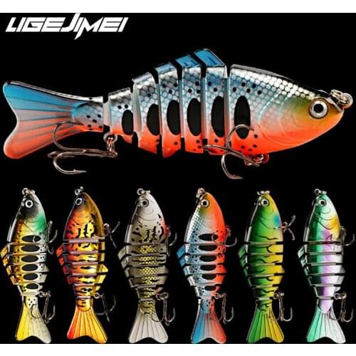 Wobblers Fishing Lure Swimbait Freshwater Bass Trout Segment Spinning Rubber Slow Jig Fishing Jointed Bait Crankbait 10cm/16g