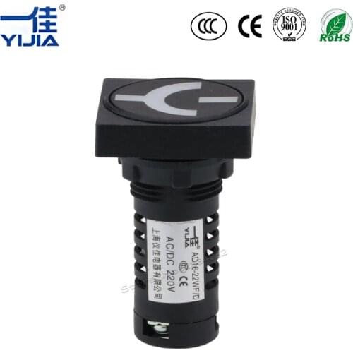 22mm mounting hole breaker switch position round indicator lights signal lamp square AD16-22WF/D 12V 24V 36V 48V 110V 220V