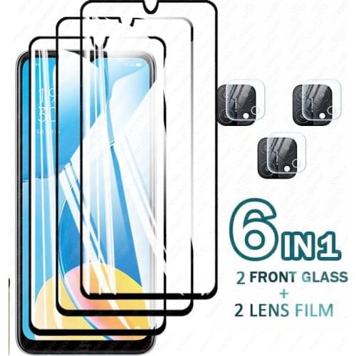 Tempered Glass for Oppo A15s A73 A93 A74 A94 A92 A93 A52 A72 5g Case Full Camera Screen Protector Lens Cover for A15 F17 F19 Pro