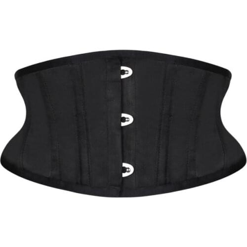Burvogue Women Corset Underbust 26 Steel Boned Satin Corsets and Bustiers Plus Size Waist Trainer Control Belt for Weight Loss