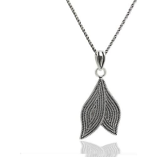 Silver Leaf Filigree Lady Necklace