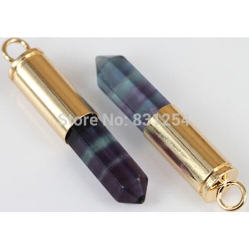 1pc Fashion Crystal Quartz Hexagon Stone Pendant Gem Druzy Charms Stone Pendant High Quality DIY Necklace Making Jewelry