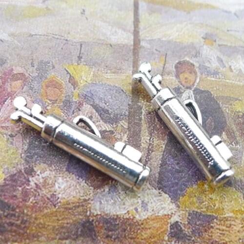 10PCS/Lot 24mm*6mm Antique Silver Color Golf Club Charm Pendants For Jewelry Making DIY Handmade Craft