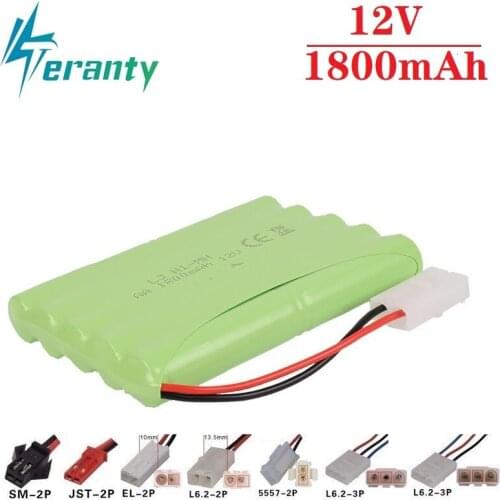 1800mah 12v Rechargeable Battery For Rc toys Cars Tanks Train RC Robots Gun Boat NiMH Battery AA 12v 1000mah Battery Pack