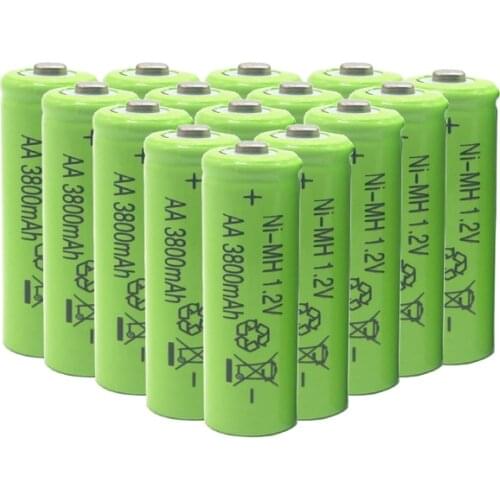 SKOANBE 2/4PCS AA rechargeable AA 1.5V 3800mah battery flashlight toy watch MP3 player Free Shipping