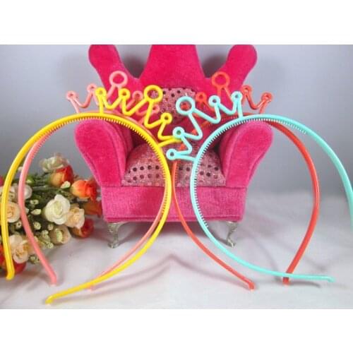 50pcs/lot Happy Princess Tiara Crown Hairband Headband For Birthday Wedding Party Baby Girls Hairwear Hair Decoration
