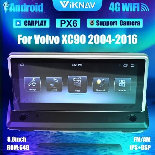 8.8inch Car DVD Player Android 4+64G DVD Multimedia Radio For Volvo XC90 2004-2016 Car GPS Navigation Stereo Head Unit