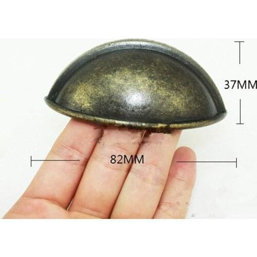 82*37mm Alloy Handle Kitchen Drawer Cabinet Door Handle Furniture Knobs Cupboard Antique Hardware Shell Pull Handles,1PC
