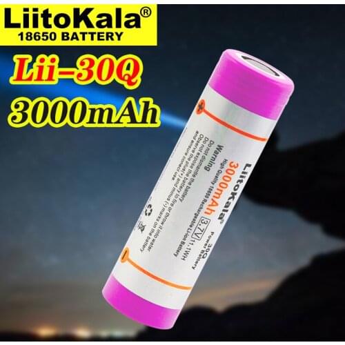 Liitokala 18650 battery 30Q 100% original 3000mAh lithium battery icr18650 powered Aku Electrical tools
