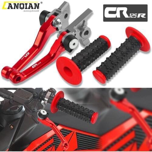 Motorcycle CNC Aluminum Dirt Bike Brake Clutch Lever 7/8'' Rubber Handle Bar For Honda CR125R CR 125R 1992-2002 2003 Accessories