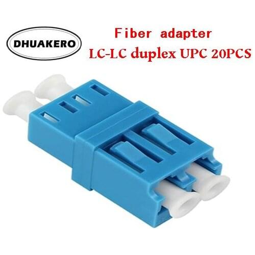 Free shipping AB35A LC-LC 20pcs UPC duplex SM mode Fiber optic coupler flange connector adapter