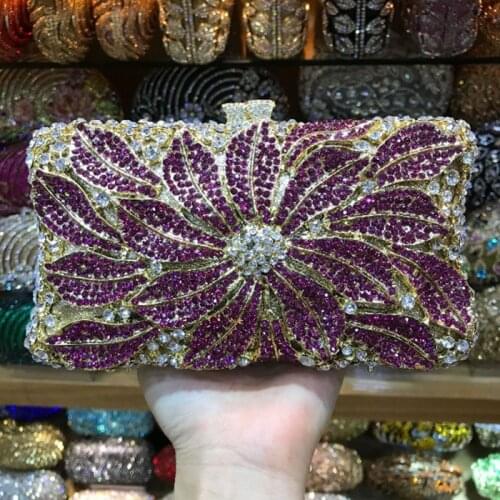 XIYUAN BRAND multi colour wallet clutch bag with chain fashion brand crystal women party purse bag rhinestone party evening bags