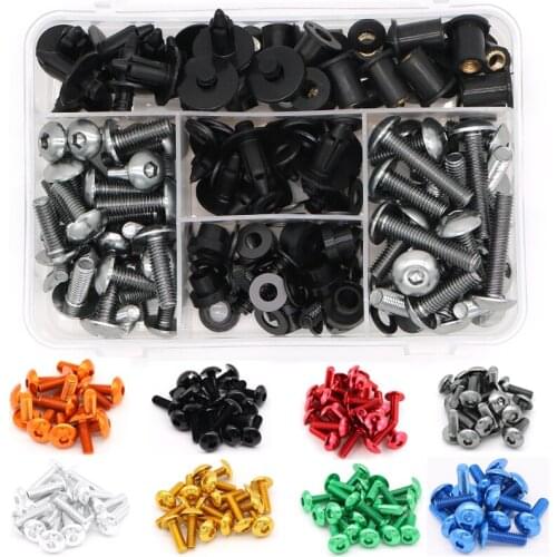 Fit For Kawasaki ZZR600 ZZR1100 ZX10R ZX-11 ZX12R ZZR1200 Versys M6 M5 Upper Fairing Bolts Motorcycle Complete Fairing Bolts Kit