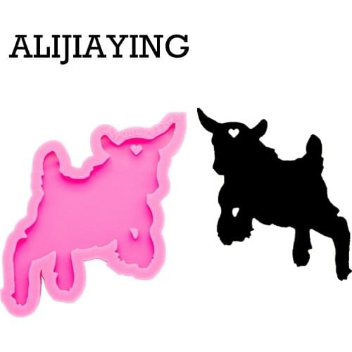 DY0275 Smooth art design Jumping sheep craft epoxy resin DIY silicone mold for Keychain jewelry
